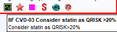 'IF CVD-03 consider statin as QRISK 
Consider statin as 