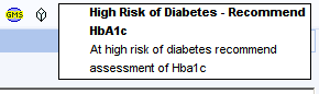 High Risk of Diabetes - Recommend 
HbA1c 
At high risk of diabetes recommend 
assessment of Hbal c 